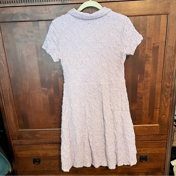 Lavender Textured Midi Dress #LK2 - Picture 7 of 16